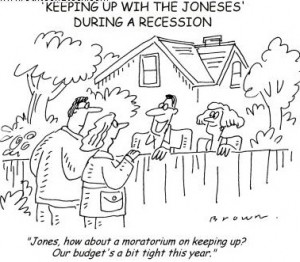 What Keeping Up With the Joneses Means