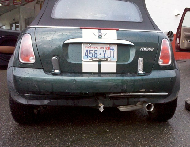 My Mini Cooper Rear-ended by a Volvo